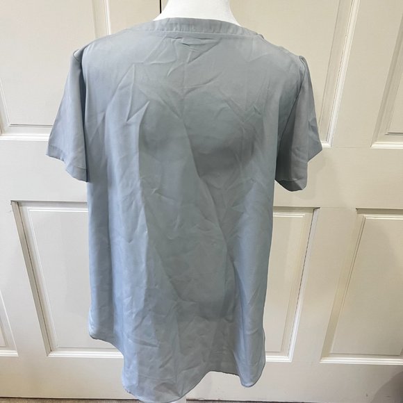 Collective concepts grey short sleeved blouse, size L - Picture 2 of 8